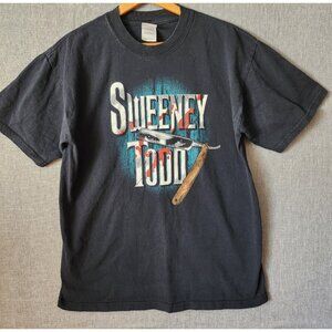 Sweeney Todd Barber Shop  Black Shirt Medium M